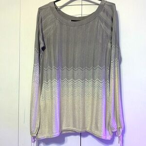 WHBM Silver and Ivory Sweater